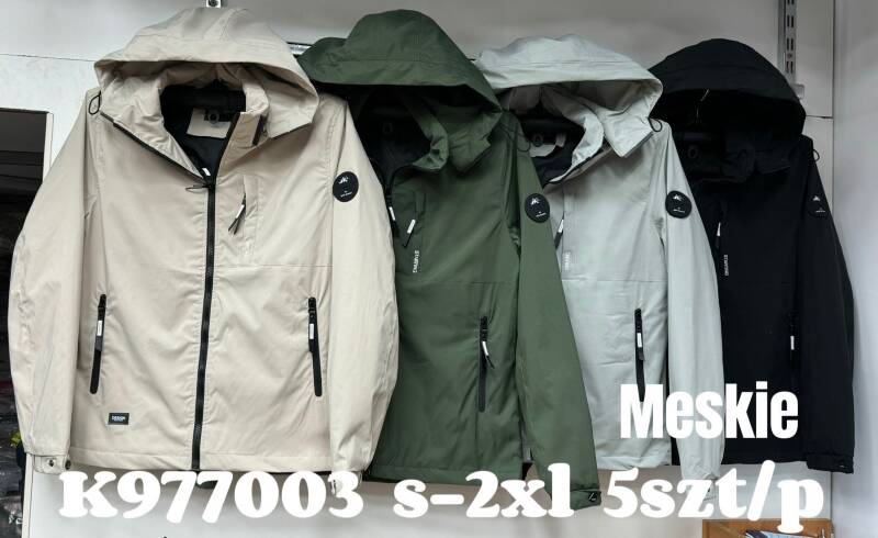 Kurtka męska cienka Roz S-2XL, 1 Kolor Paczka 5 szt